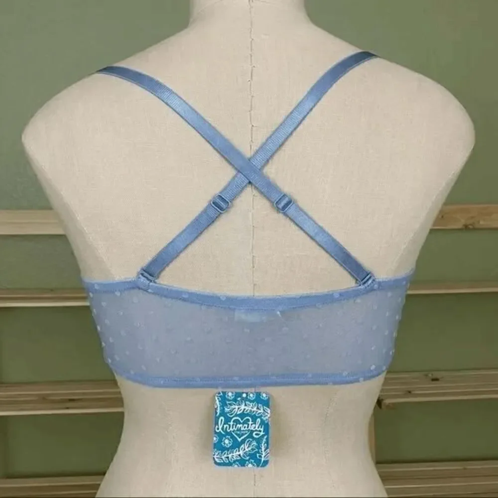 Free People Sierra Bandeau The Rain Blue - Size Medium